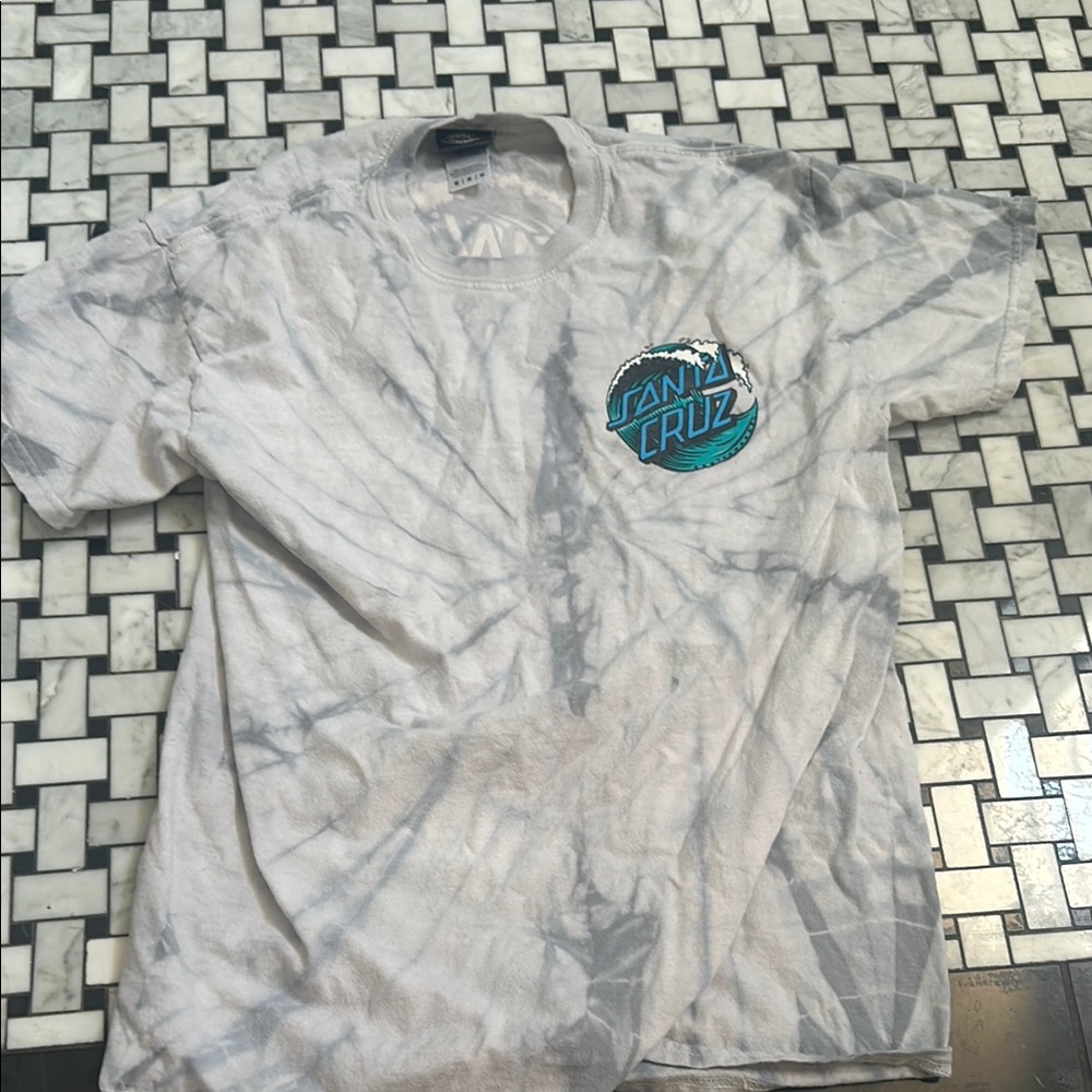 Santa Cruz Skateboards Gray Tie-Dye Shirt